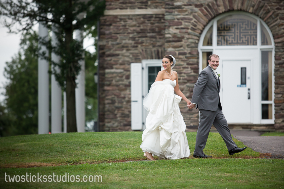 Jess and Sam wedding portraits at Penn State, Wilkes-Barre