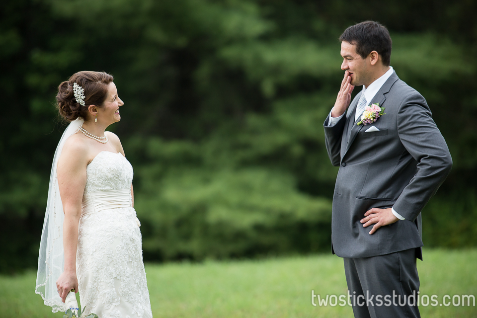 Lauren and Mike first look, NEPA wedding, Scranton wedding photographers